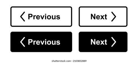 Previous Next Page Button Vector Icons Stock Vector Royalty Free