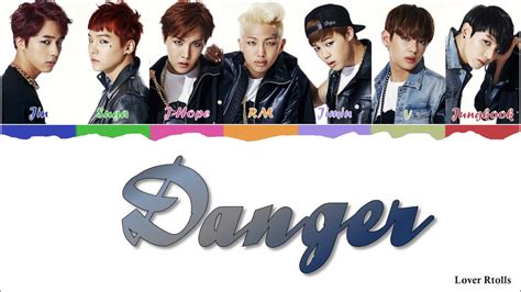 Bts 방탄소년단 Danger Lyrics [영어가사 한국어발음 한국어번역] [color Coded Han Rom Eng] Youtube