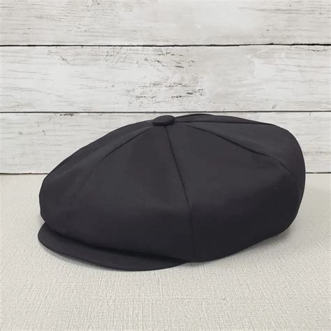 Black Eco Twill Apple Newsboy Cap Winner Caps MFG Company