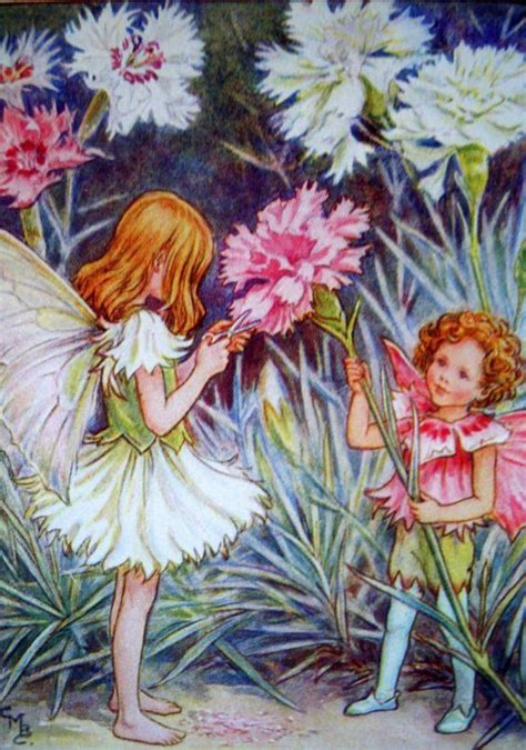 1930s Pink Fairy Cicely Mary Barker Print Ideal For Framing Artwork I