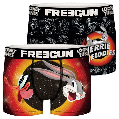 Freegun Looney Tunes Herren Boxershorts Bugs Bunny Daffy Duck 2er Pack