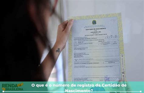 Qual é O Número De Registro Da Certidão De Nascimento