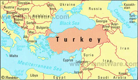 Turkey’s geographical location. Source Turkey and its neighbours map ...