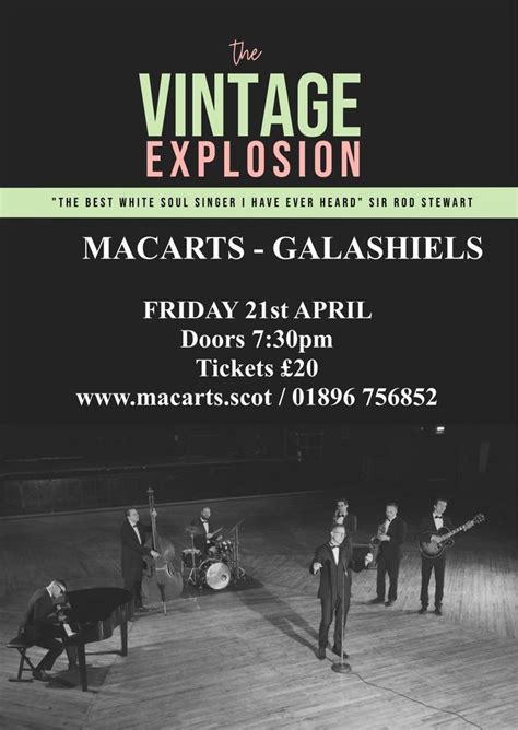 The Vintage Explosion, MacArts, Galashiels, April 21 2023 | AllEvents.in