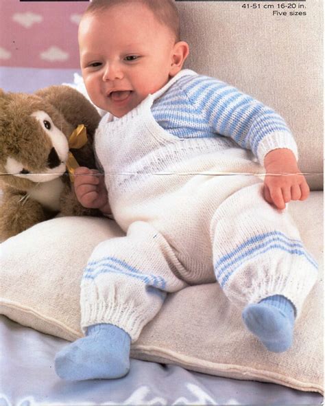 Baby Dungarees Sweater Knitting Pattern Pdf Dk Baby Rompers Etsy