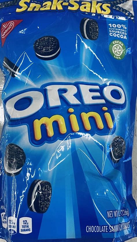 OREO Mini Chocolate Sandwich Cookies Snak Saks 8 Oz Bag Walmart