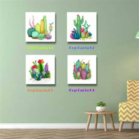 Jual Hiasan Dinding Walldecor Kaktus Warna Pop Aidecora Shopee