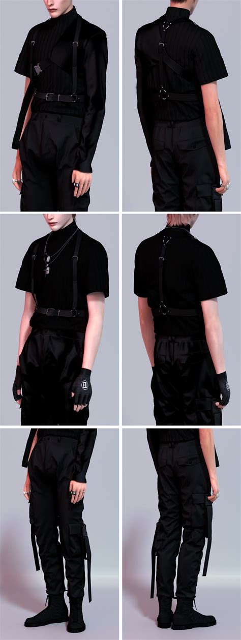 Trigger Outfit Set Rona Sims Sims Male Clothes Sims Sims Men