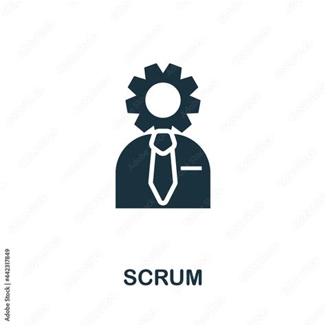 Scrum Icon Simple Creative Element Filled Monochrome Scrum Icon For