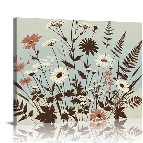 Gotuvs Botanical Wall Art Flower Wall Decor Vintage Wildflower Canvas