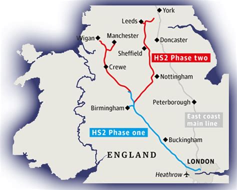 HS2 Rail Route Map