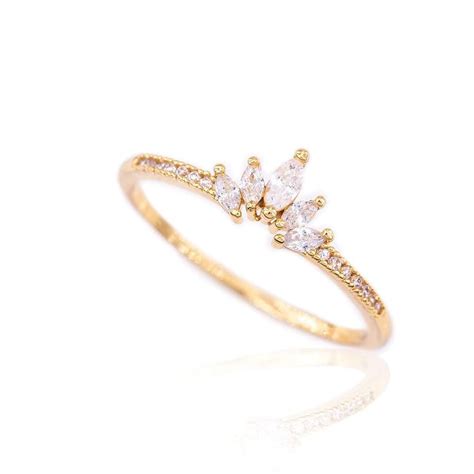 Rapunzel Crown Ring For Women Dainty Diamond Stacking Rings Royal