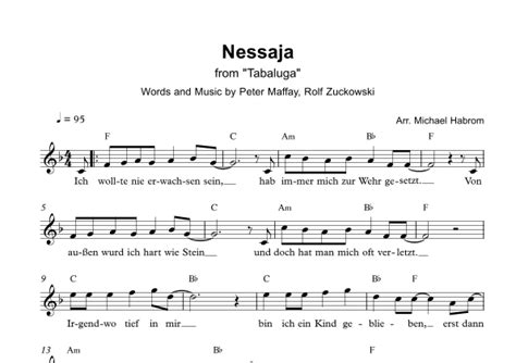 Nessaja Arr Michael Habrom Partituras Peter Maffay Recorder Solo