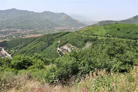 Mercato San Severino Panorama Dalla Seconda Cinta Muraria Di Castello