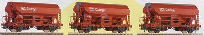 Roco Set Of Swivel Roof Hopper Cars In Db Cargo Livery Eurotrainhobby