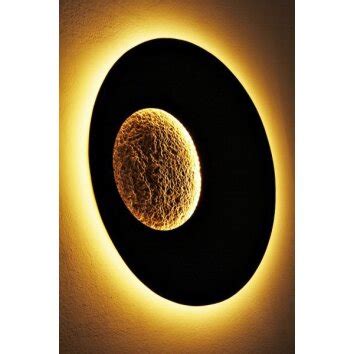 Holl Nder Luna Wandleuchte Led Braun Gold Schwarz K Lampe De