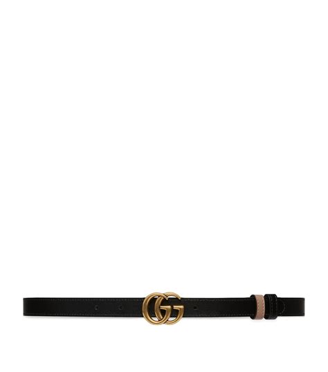 Gucci Gg Marmont Reversible Thin Belt Harrods Us