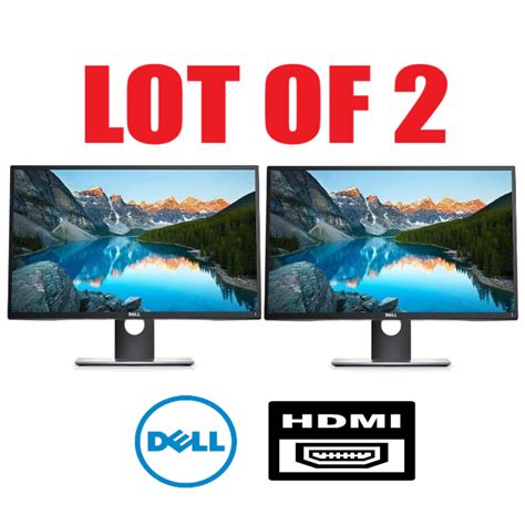 Used Lot 2 Dell P2217h 22in Full Hd Ips Led Monitor 1080p Backlit Usb 3 0 Hdmi Usb3 0 Ubb Threads