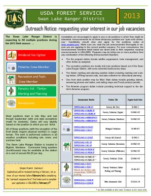 Fillable Online Fs Usda Swan Lake Ranger District Fs Usda Fax Email