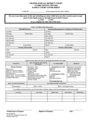 EIGHTH JUDICIAL DISTRICT COURT CLARK COUNTY Fill And Sign Printable