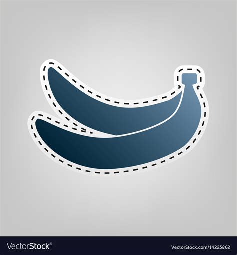 Banana Simple Sign Blue Icon With Outline Vector Image