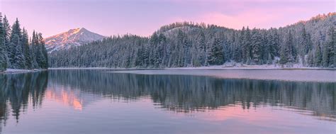 Mt Bachelor And Todd Lake Winter Panorama Mike Putnam Photography