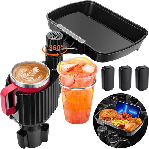 Amazon Yatmung Car Cup Holder Expander With Tray Rotating