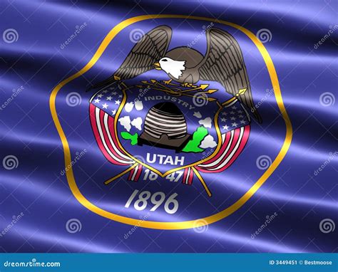 Flag of the state of Utah stock illustration. Illustration of unity ...