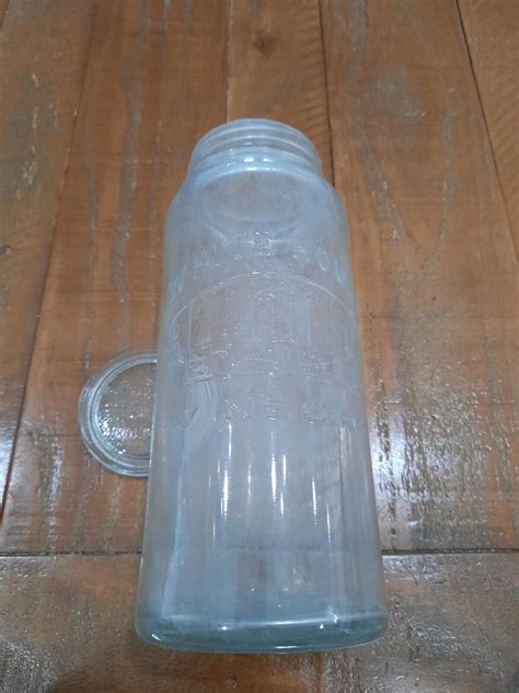 Vintage White House Vinegar Embossed Glass Jar And Glass Insert Cylinder Type Ebay