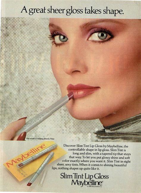 1981 Maybelline Lip Gloss Ad Vintage Makeup Ads Tinted Lip Gloss Maybelline Lip Gloss