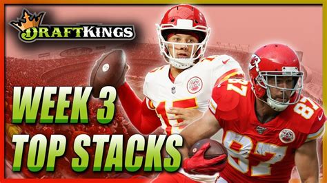 Draftkings Week 3 Top Stacks Nfl Dfs Picks And Rotogrinders Lineup Hq