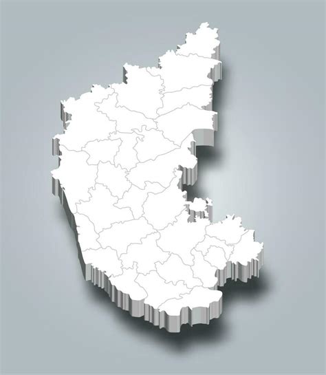 Karnataka D District Map Is A State Of India Vector Art At