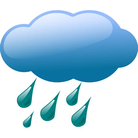 Vector image of weather forecast color symbol for rainy sky | Free SVG