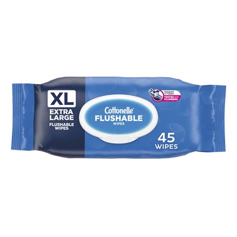 Cottonelle Xl Flushable Wet Wipes Flip Top Pack Ct Delivery Or