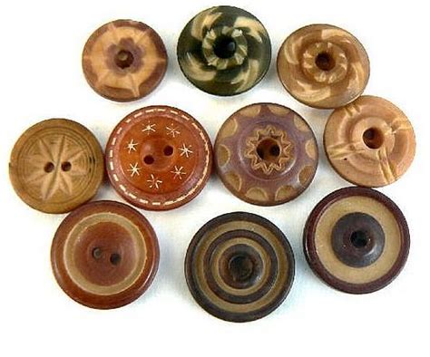 Tagua Nut Buttons Vegetable Ivory Buttons Vintage Vegetable Ivory