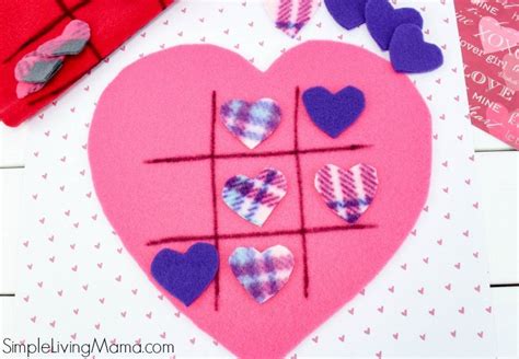 Easy Valentine S Day Craft Tic Tac Toe Simple Living Mama