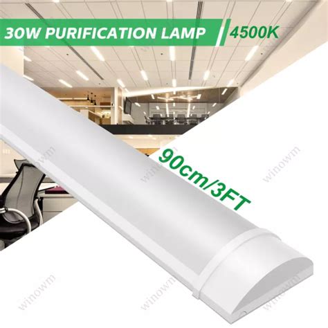 3FT LED STRIP Lights Batten Tube Light Office Shop Garage Ceiling Lamp