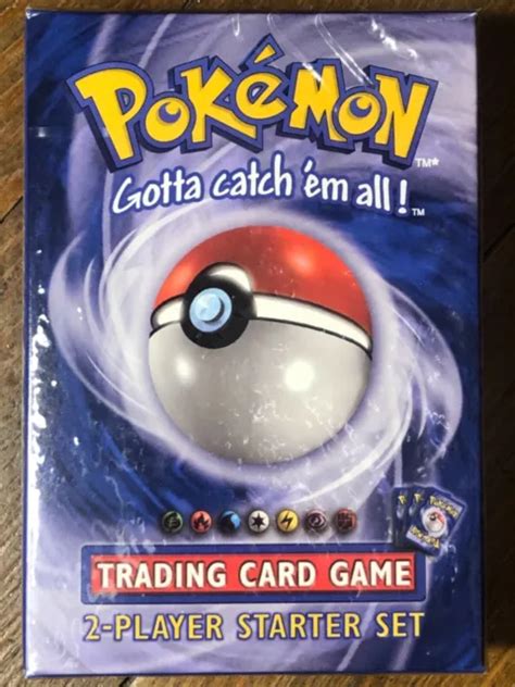 1999 POKEMON BASE Deck 2 Player Starter Set Box Avec 60 Cartes