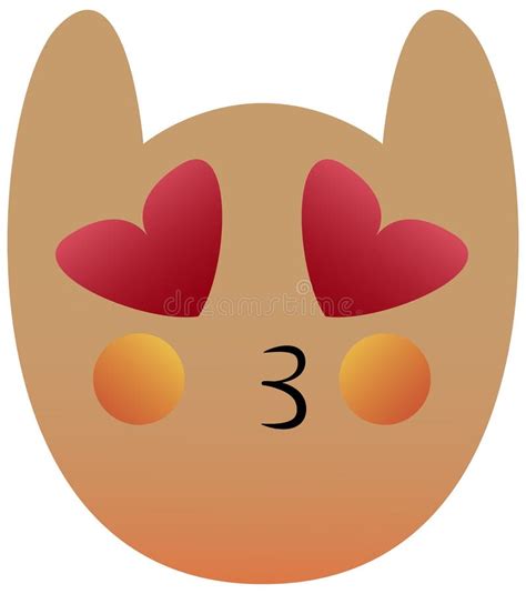 Lächeln in Liebe Küssendem Emoticon Küssen Von Emoji in Der Liebe