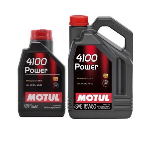 100 ORIGINAL MOTUL 4100 POWER SAE 15W 50 TECHNOSYNTHESE SEMI SYNTHETIC