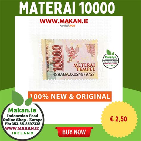 Materai 10000 | Makan Indonesian Food