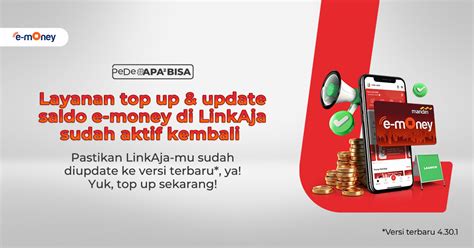 Layanan Top Up E Money Di Linkaja Sudah Aktif Kembali