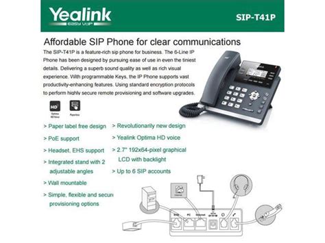 Yealink Sip T41p Ultra Elegant Ip Phone