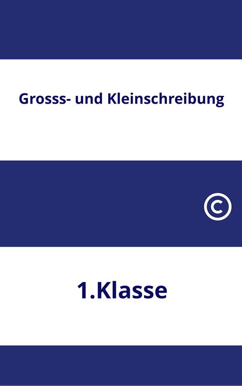 Gro Und Kleinschreibung Klasse Grundschule Arbeitsbl Tter Deutsch