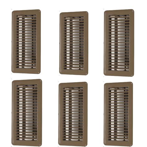 Buy Hartford Ventilation4" x 10" Floor Vent Covers Brown 6 Pack - Heavy ...