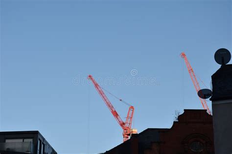 Aerial View of Modern Buildings with Cranes on London Stock Photo ...