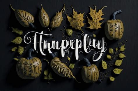 Premium AI Image Happy Thanksgiving Background With Pumpkins And