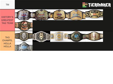 Wwf Wwe World Tag Team Championship Belt Designs Tier List Community Rankings Tiermaker