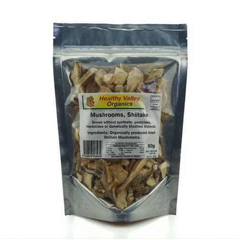 Mushroom Shiitake Organically Produced 50g Go Raw Organics