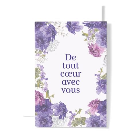 Carnet Condoléances Bouquets de fleurs violettes Éditions Cedis